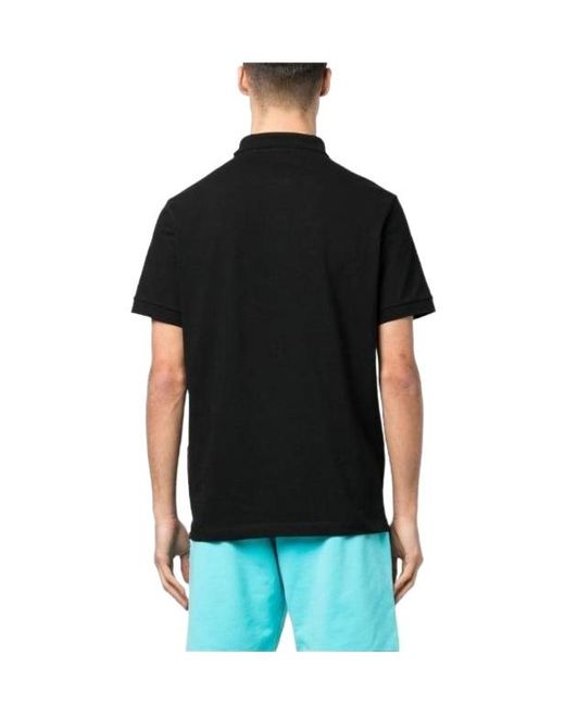 Stone Island Black Slim Fit Short-Sleeved Polo Shirt for men