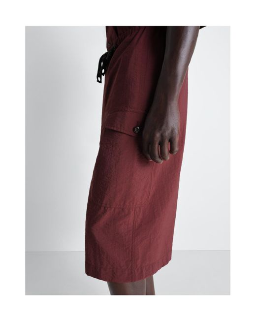 Lemaire Red Cargo Easy Shorts for men