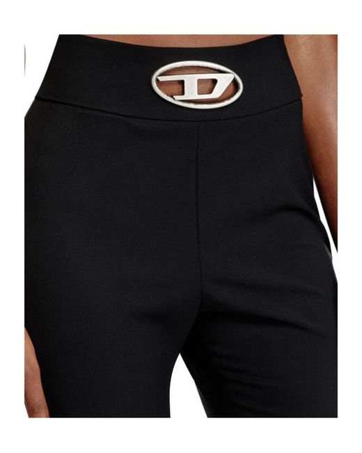 DIESEL Black P-Erseus Logo Plaque Pants