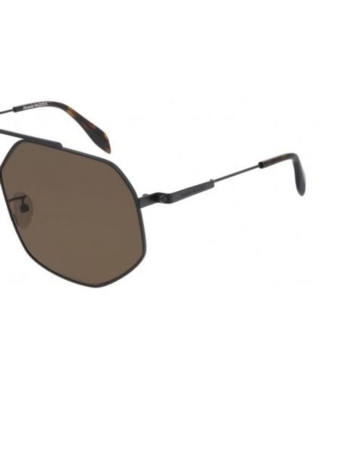 McQueen Metallic Logo Sunglasses for men