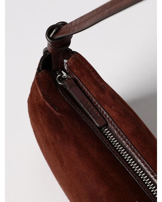 Staud Brown Vivi Knot Detailed Shoulder Bag