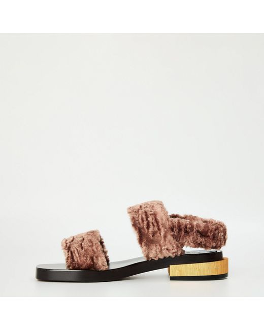 Gucci Pink Solid Heeled Sandals