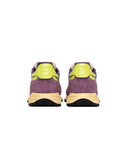 Autry Purple Reelwind Low-Top Sneakers