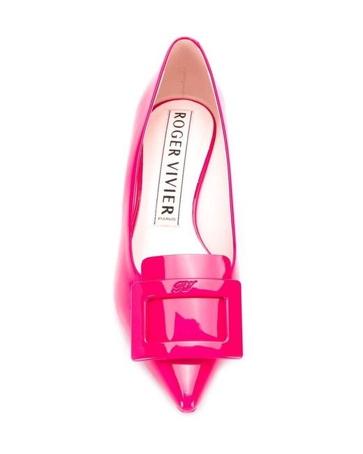 Roger Vivier Pink Gommettine Ballet Shoes