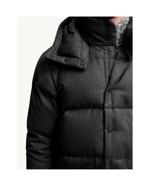 Moncler Black Eawy Hooded Short Puffer Jacket for men