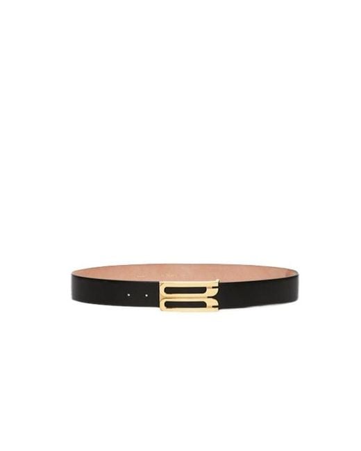 Victoria Beckham White Jumbo Frame Leather Belt