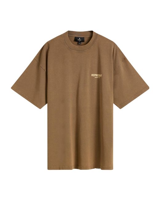 Represent Brown Monogram Print T-Shirt for men