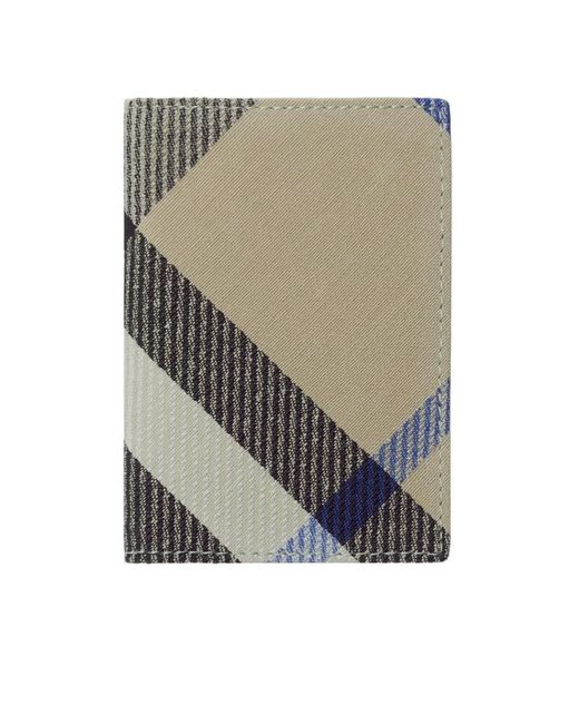 Burberry Green Check Folding Card Case for men