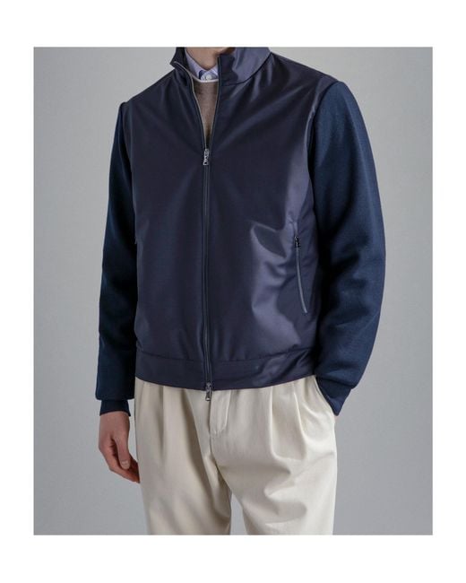 Paul & Shark Blue Hybrid Jacket for men
