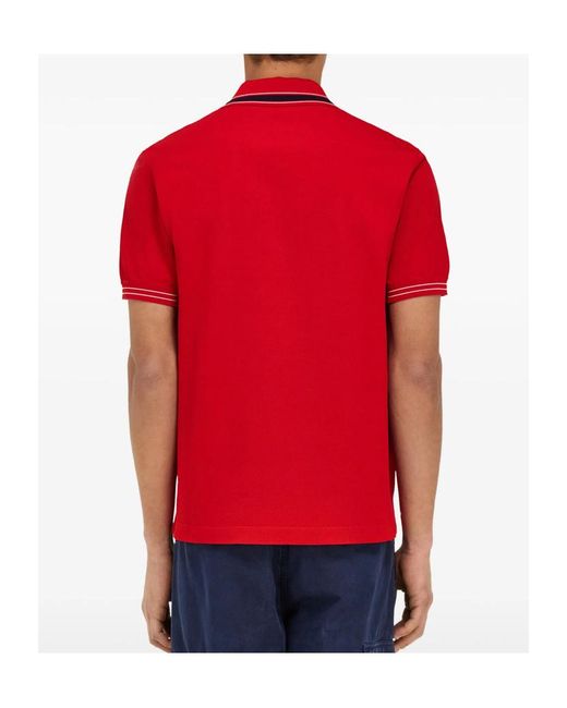 Ferragamo Red Short-Sleeved Polo Shirt for men