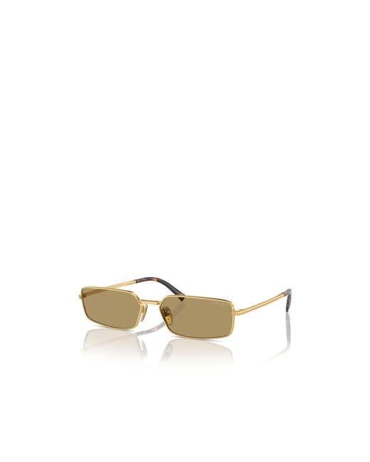 Prada Metallic Eyewear Rectangular Frame Sunglasses