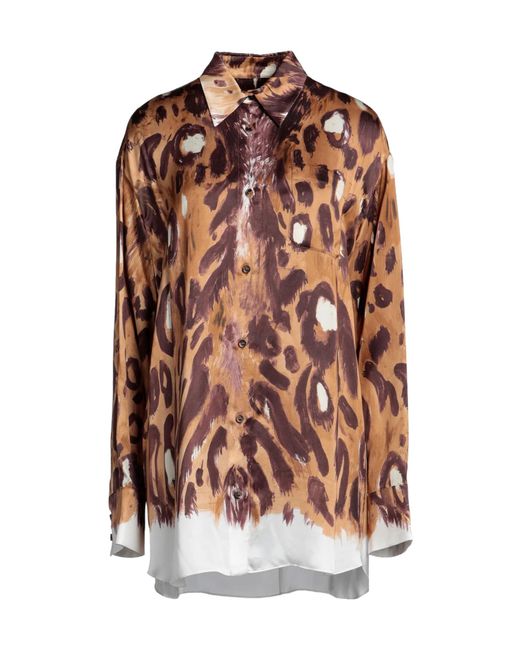 Marni Brown Multicolored Long Sleeve Shirt