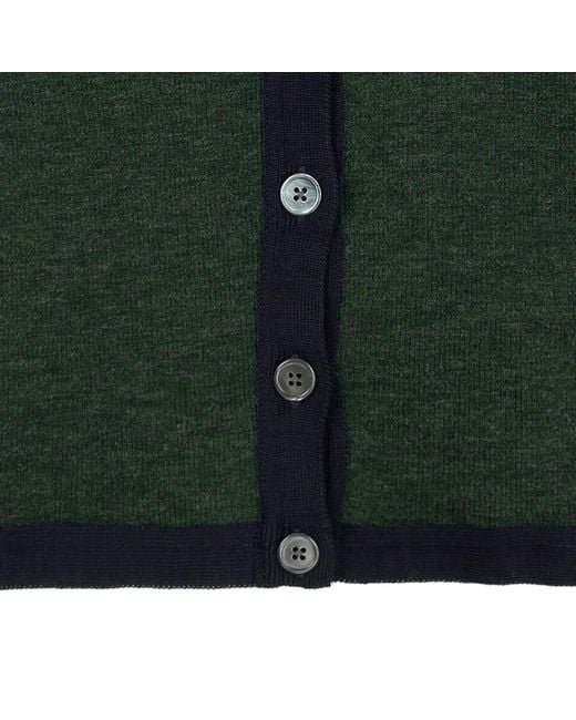 Thom Browne Green Long Sleeved Buttoned Cardigan