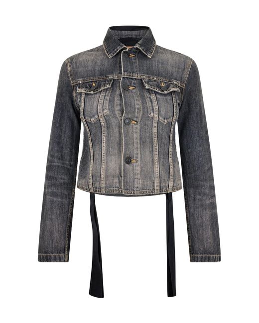 Balenciaga Gray Simple Denim Jacket