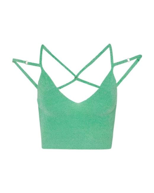 Jacquemus Green Logo Short Shoulder Sling