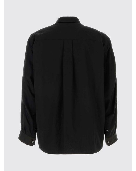 Sacai Black Poplin Shirt for men