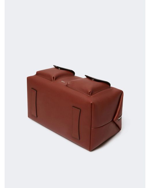 Max Mara Brown Holdallcargo Large Boston Bag