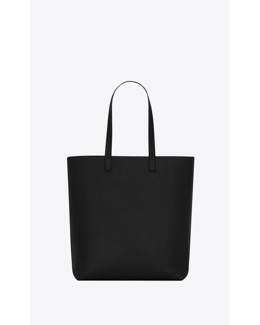 Saint Laurent Black Bold Logo Detailed Tote Bag for men