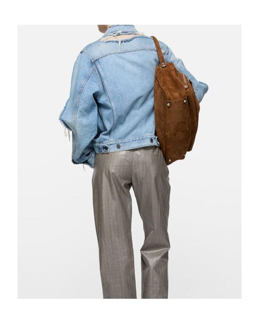 Acne Blue Distressed Denim Jacket