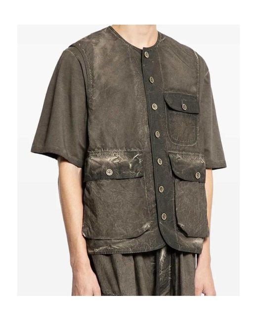 Uma Wang Gray Sleeveless Vest for men