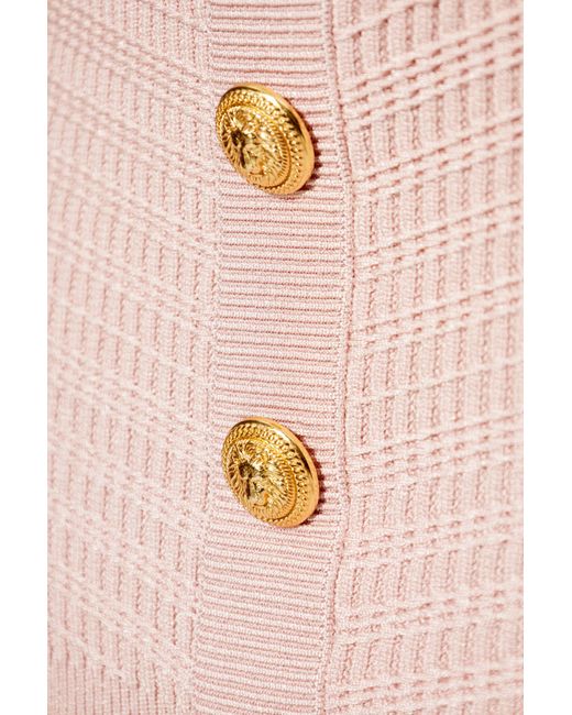 Balmain Pink Knitted Skirt