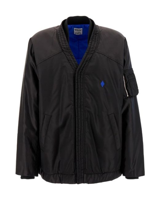 Marcelo Burlon Black County Of Milan Logo Embroidered Jacket for men