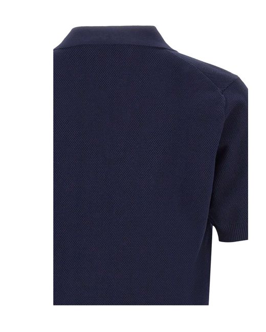 K-Way Blue Pleyr Waffle-Knit T-Shirt for men