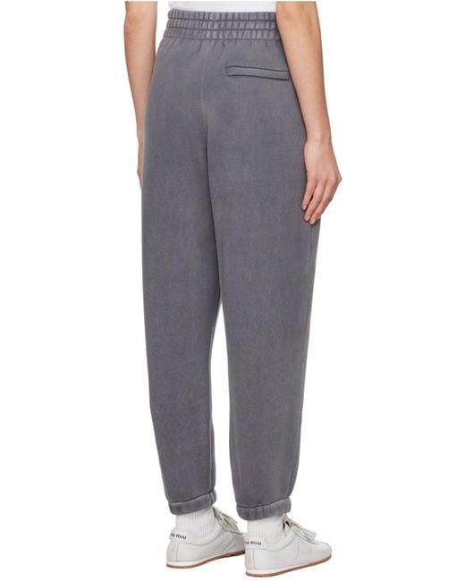 Alexander Wang Blue Essential Terry Ribbed Hem Joggers