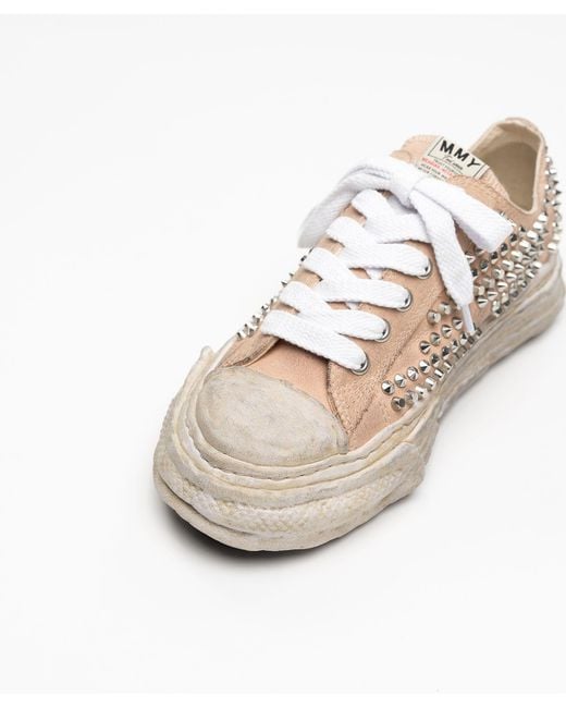 Maison Mihara Yasuhiro Pink Studded Low-Top Casual Shoes for men