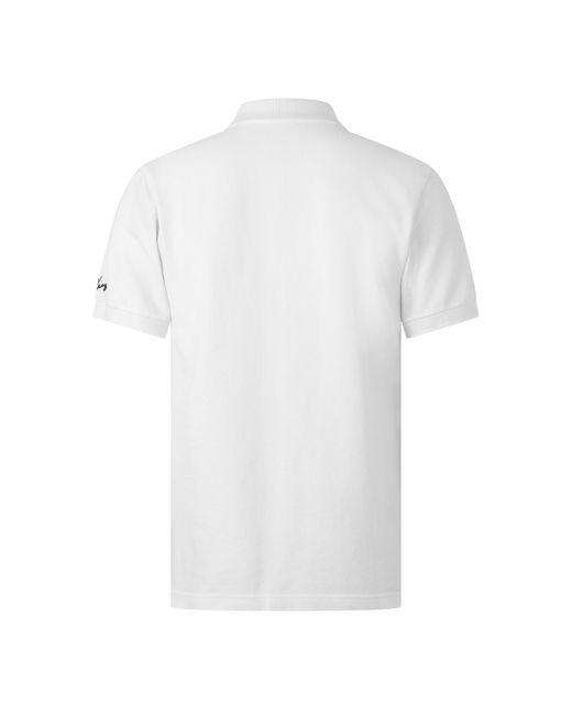 KENZO White Solid Short-Sleeve Polo Shirt for men