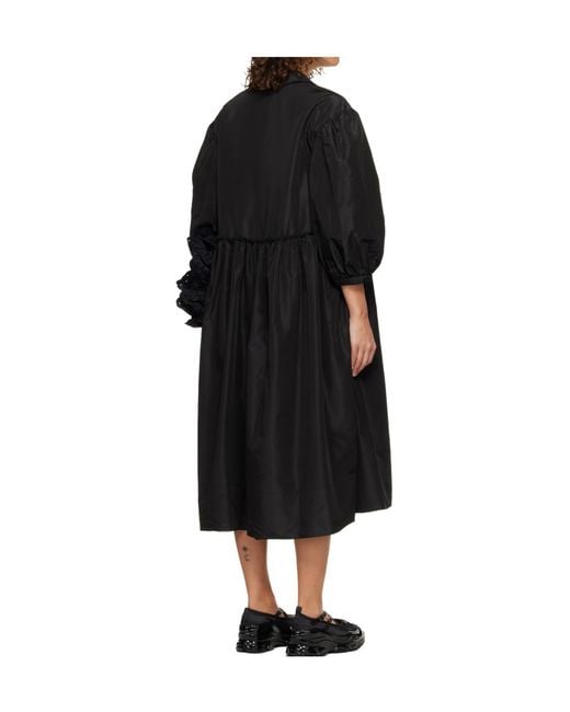 Simone Rocha Black Embellished Shirt Dress