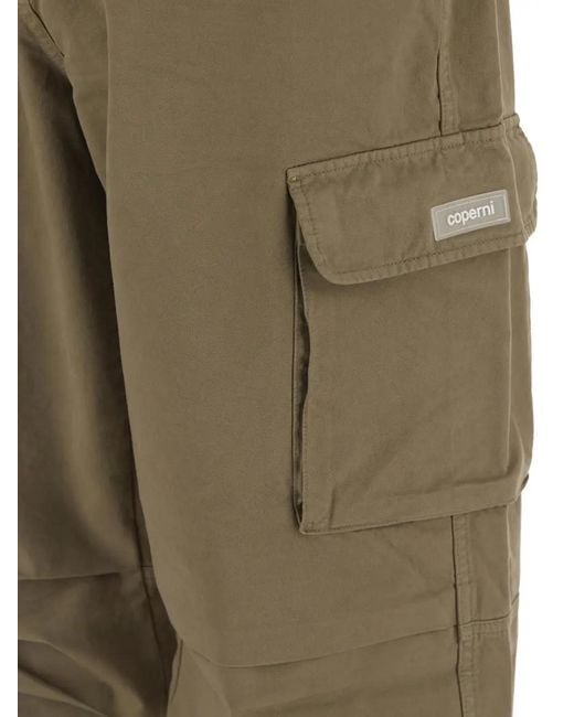 Coperni Green Logo Wide-Legged Casual Pants