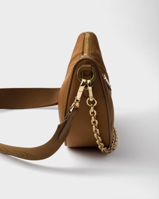 Prada Brown Re-Nylon Demi-Lune Shoulder Bag