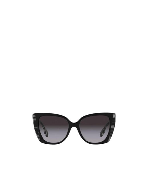 Burberry White Eyewear Cat-Eye Sunglasses