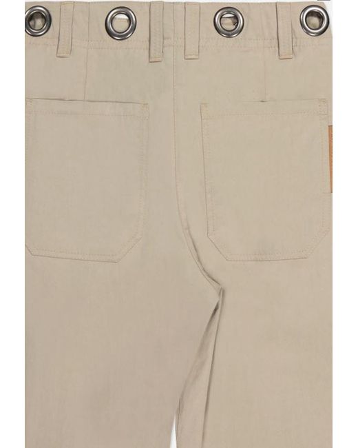Brunello Cucinelli Natural Casual Pants With Drawstring Hem