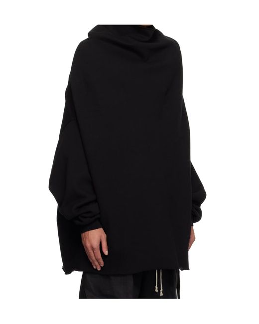 Rick Owens Black Long Sleeve Sweatshirt for men
