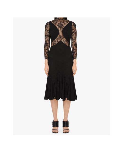 Givenchy Black Lace Detailed Mini Dress