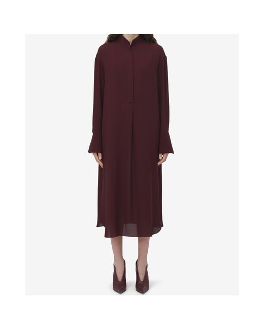McQueen Purple Georgette Shirt Dress