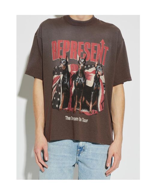 Represent Multicolor Dream On Tour Graphic T-Shirt for men
