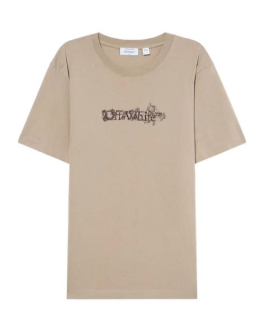 Off-White c/o Virgil Abloh Natural Heraldic Arrow Slim T-Shirt for men