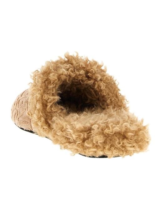 Versace Natural Round-Toed Slippers for men