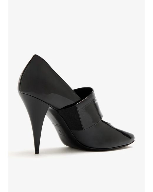 Givenchy Black Paris Logo Printed 1952 Square-Toe Pumps