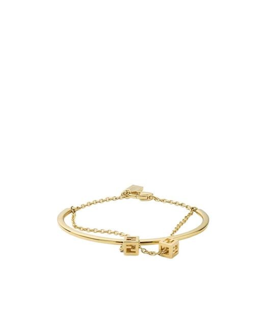 Fendi Metallic Faces Bracelet