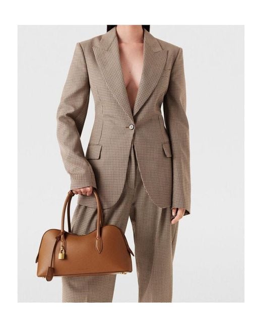 Stella McCartney Brown Checkered Blazer