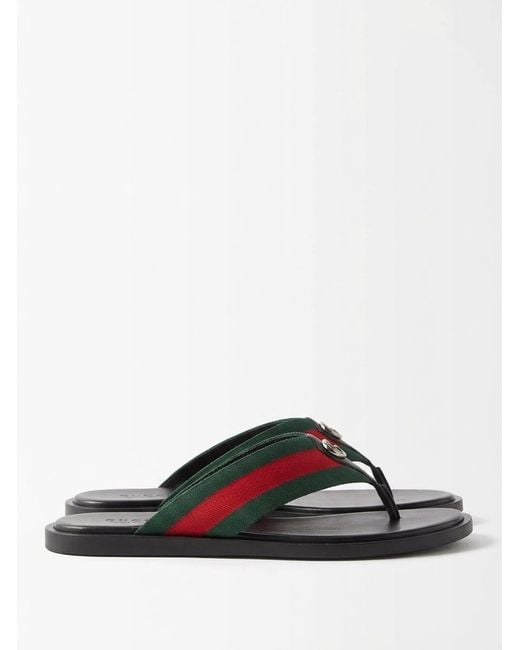 Gucci Brown Interlocking Double G Flip-Flops for men