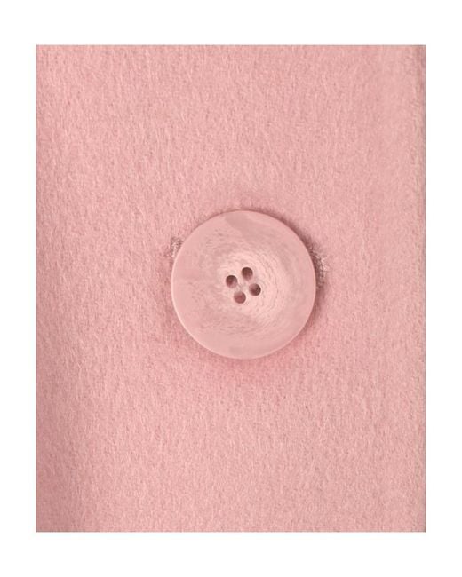 Emporio Armani Pink Single-Breasted Lapel Coat