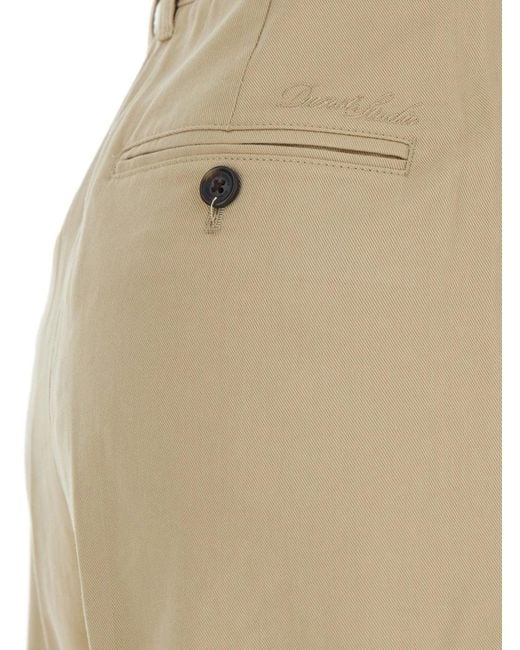 DUNST Natural Double Pleated Chino Pants