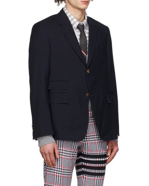 Thom Browne Blue Single-Breasted Jacket for men