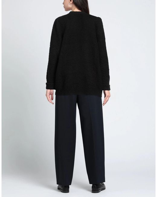 Maison Margiela Black Solid Color Lightweight Knit Sweater