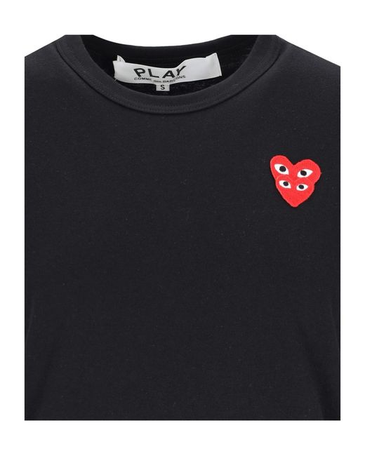 COMME DES GARÇONS PLAY Black Short-Sleeved T-Shirt
